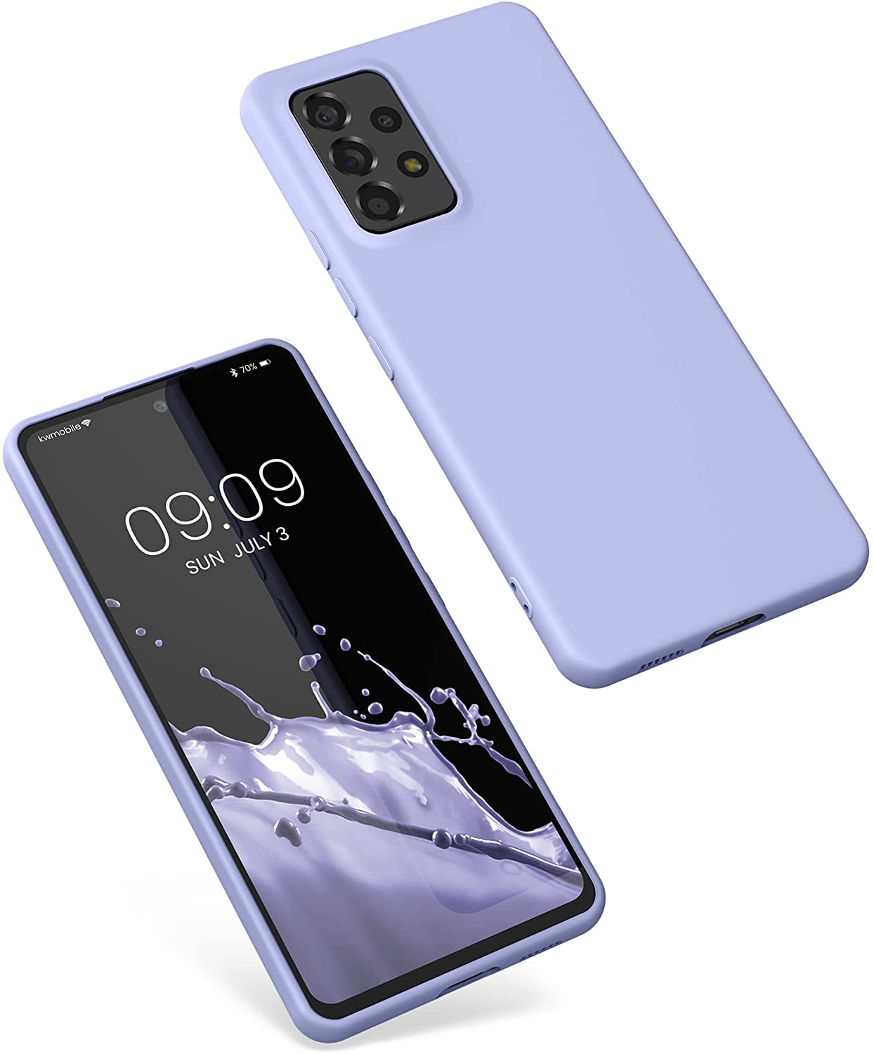 KW Samsung Galaxy A53 5G Θήκη Σιλικόνης Rubberized TPU - Lavender - 58051.108