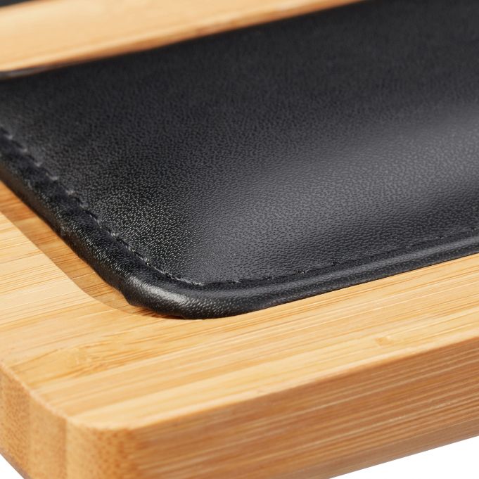 Relaxdays Ξύλινη Βάση Στήριξης Laptop - Natural / Black - 4052025222000