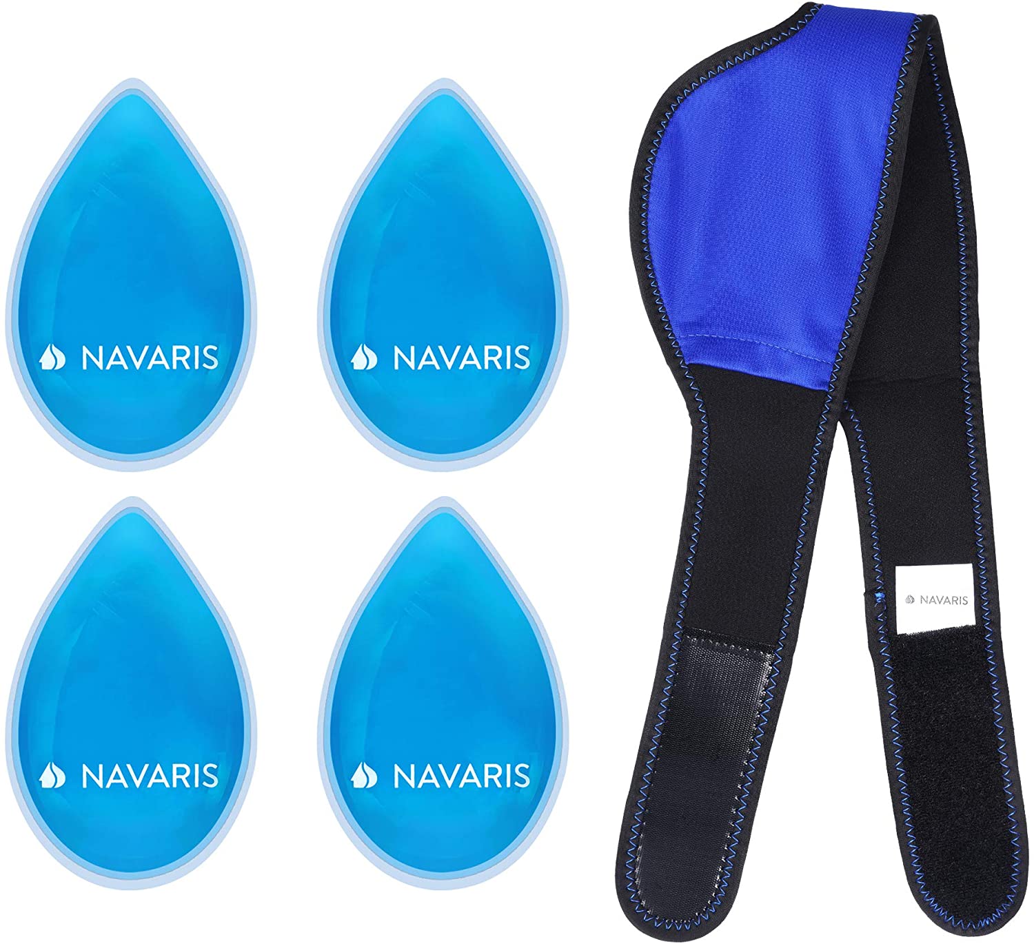 Navaris Κομπρέσα Gel Με 2 Χρήσεις - Θερμοφόρα ή Παγοκύστη - Ενάντια Στις Ημικρανίες ή Τον Πονόδοντο - 52358.01