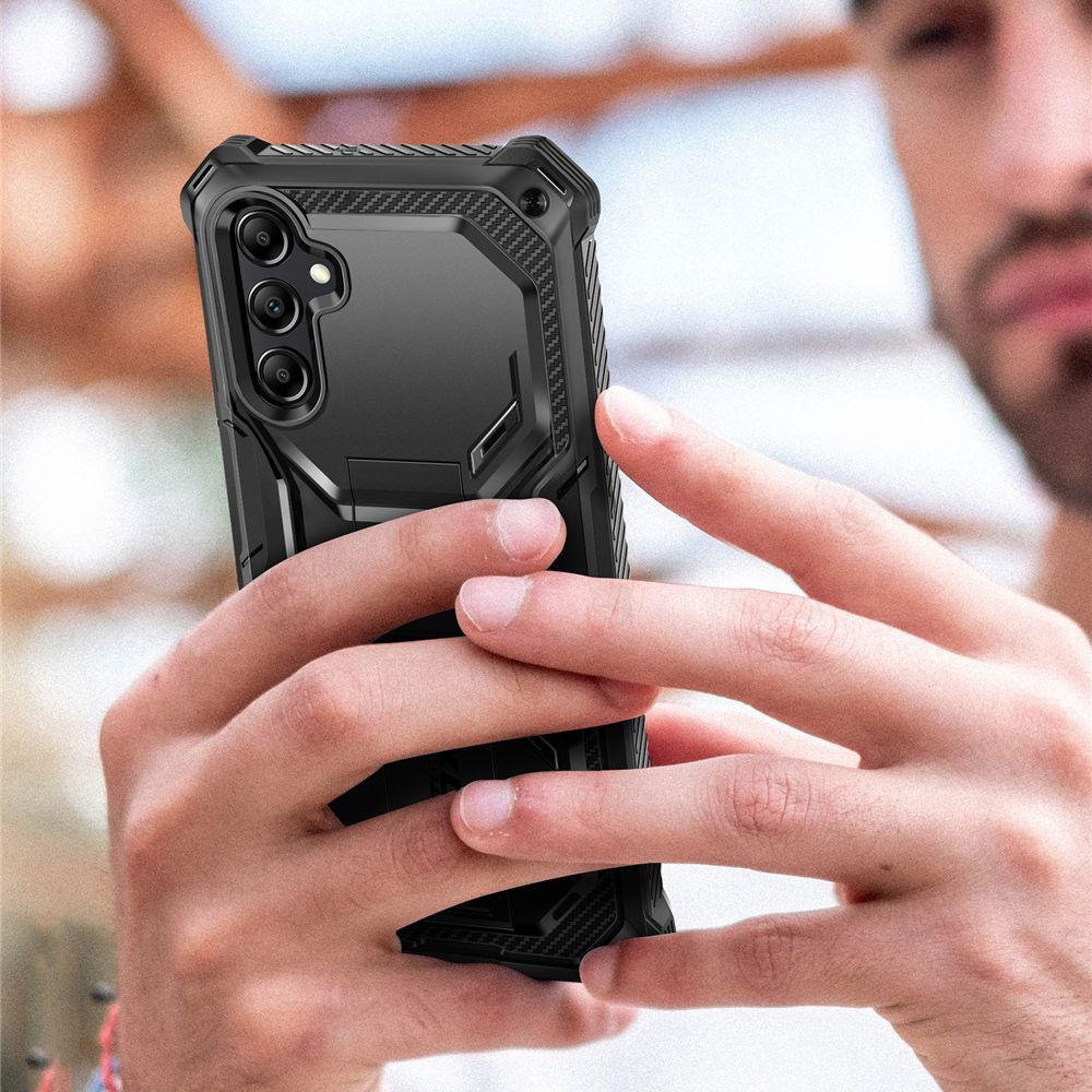 Supcase Samsung Galaxy S24 FE Armorbox Σκληρή Θήκη με Προστασία Οθόνης και Stand - Black