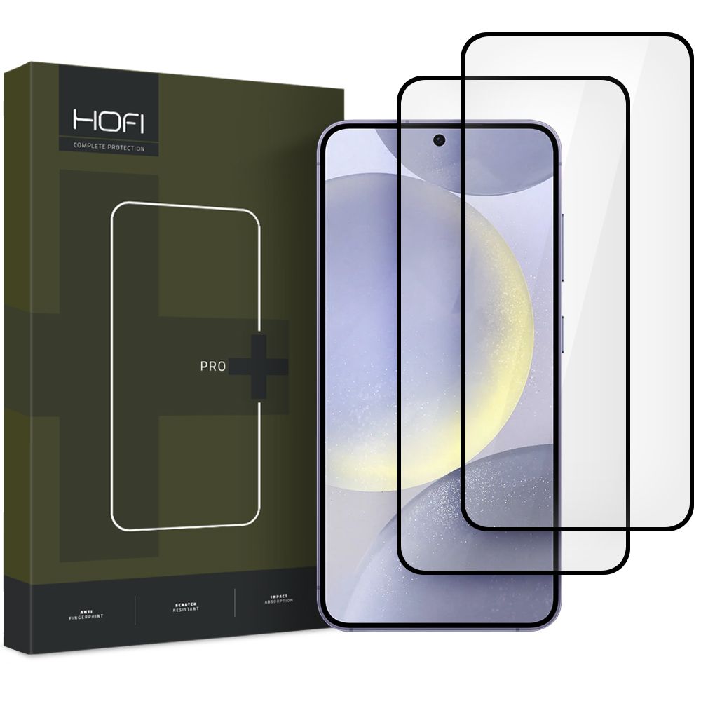 Hofi Samsung Galaxy S25 Glass Pro+ 0.3mm 2.5D 9H Full Screen Tempered Glass Αντιχαρακτικό Γυαλί Οθόνης - 2 Τεμάχια - Black