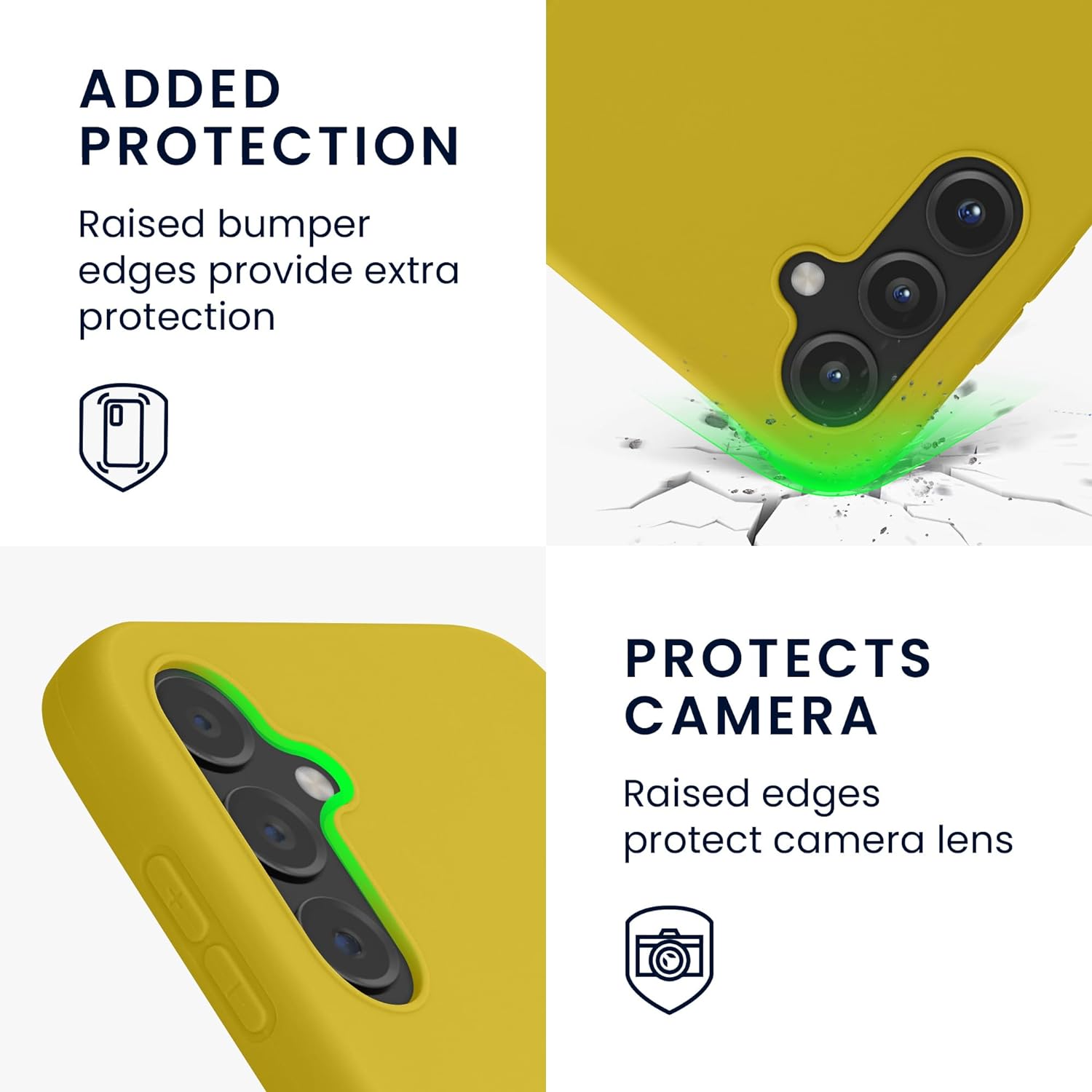 KW Samsung Galaxy A14 5G Θήκη Σιλικόνης TPU - Bright Yellow