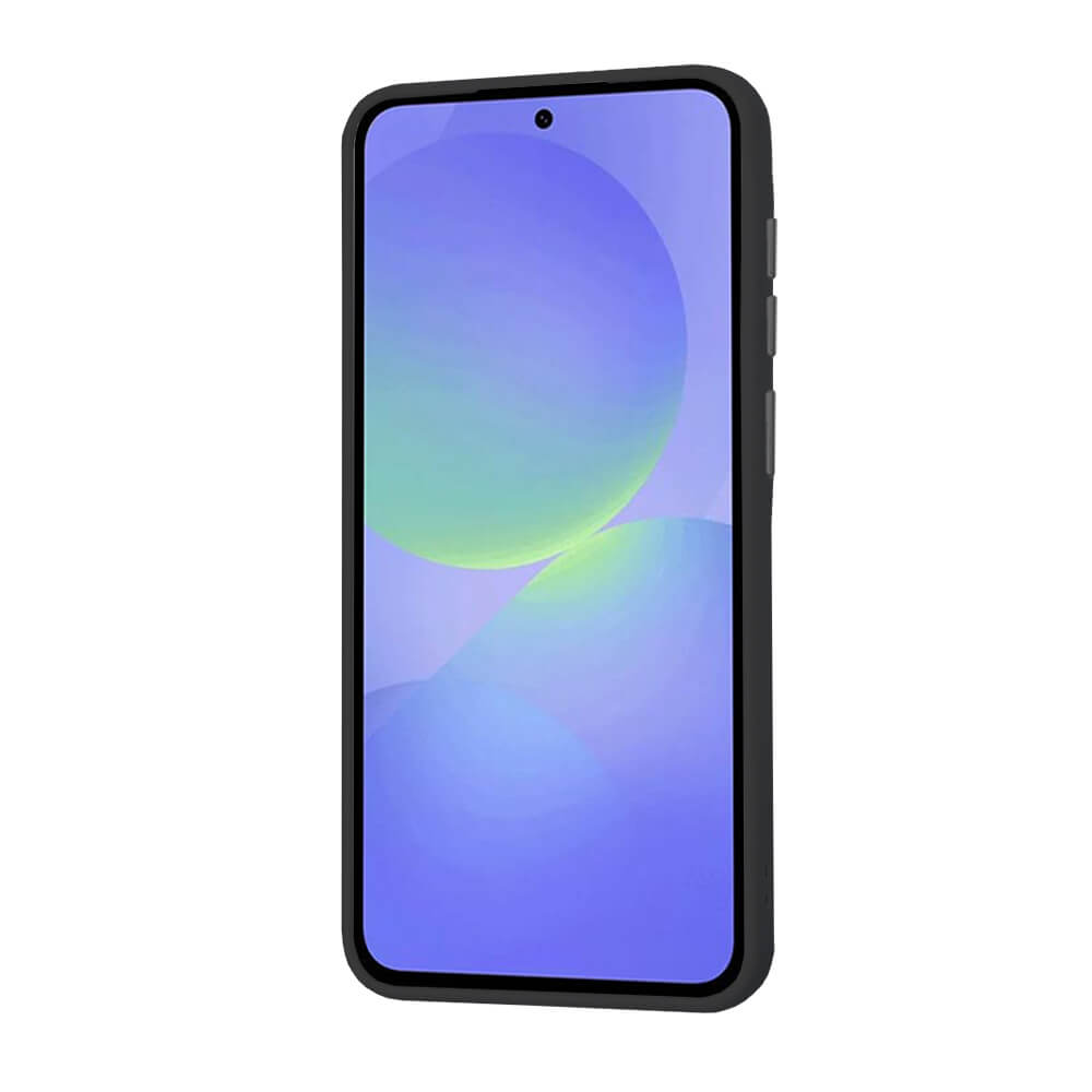 Techsuit Samsung Galaxy A36 5G - HaloFrost Series - Σκληρή Θήκη με Πλαίσιο Σιλικόνης - Smoke Black