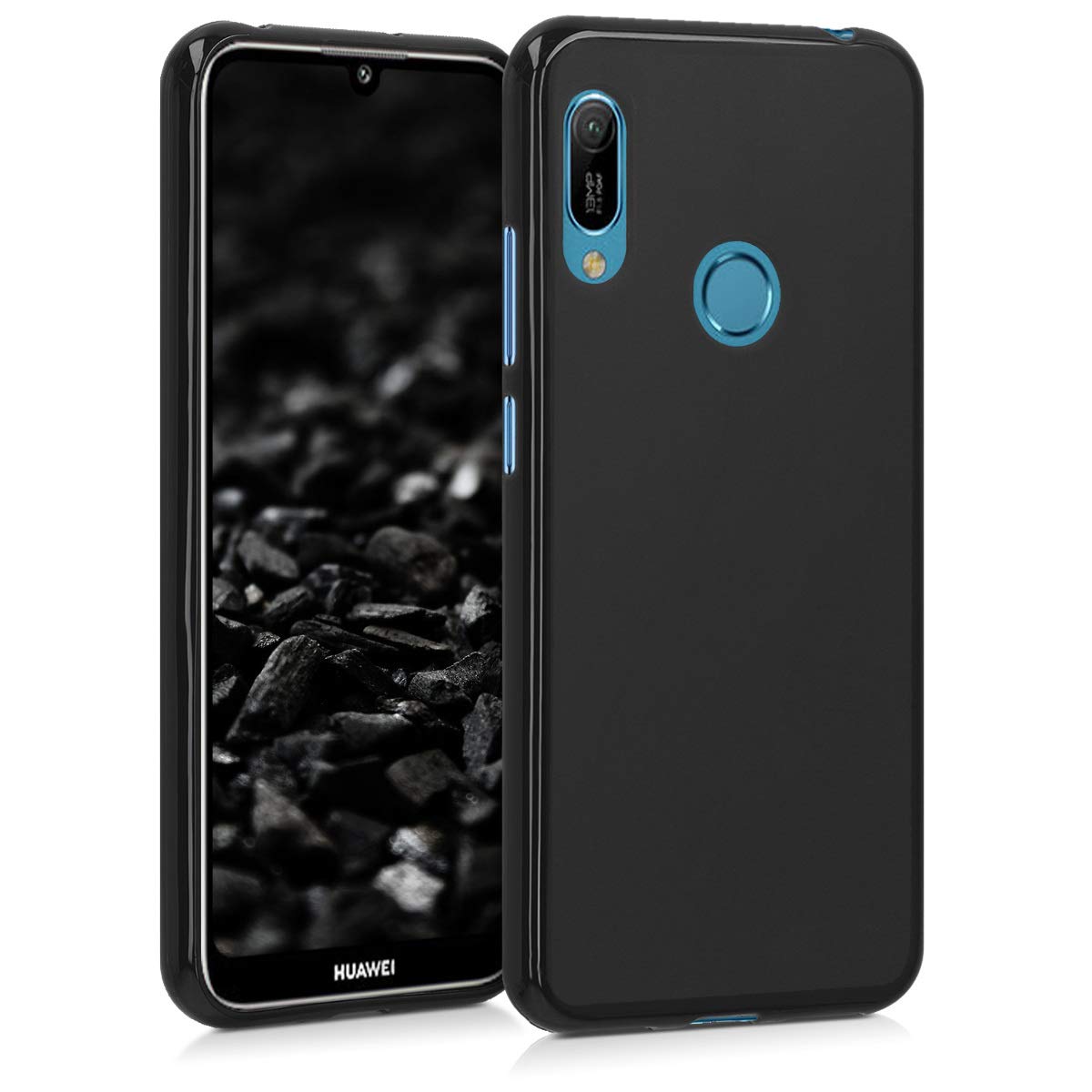 KW Huawei Y6 2019 Θήκη Σιλικόνης TPU - Black Matte - 48122.47