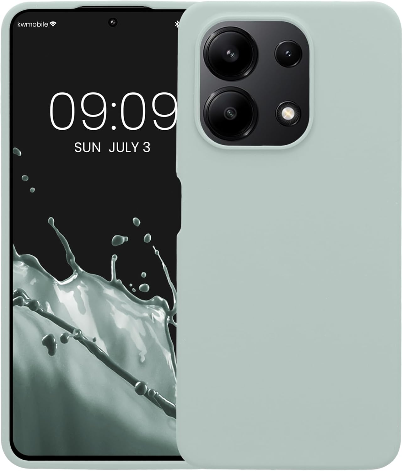 KW Xiaomi Redmi Note 13 4G Θήκη Σιλικόνης Rubberized TPU - Cool Mint