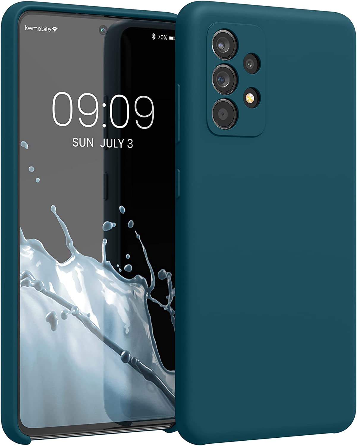 KW Samsung Galaxy A52 / A52 5G / A52s 5G Θήκη Σιλικόνης Rubber TPU - Matte Petrol - 54347.57