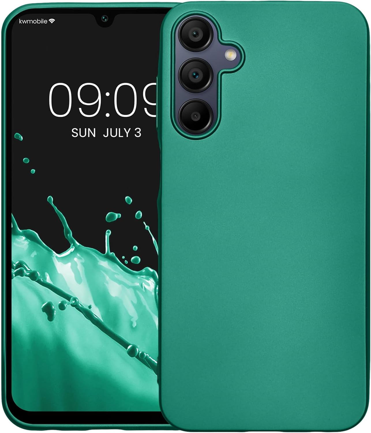 KW Samsung Galaxy A15 4G / A15 5G Θήκη Σιλικόνης TPU - Metallic Dark Green - KWM000021MJ004C
