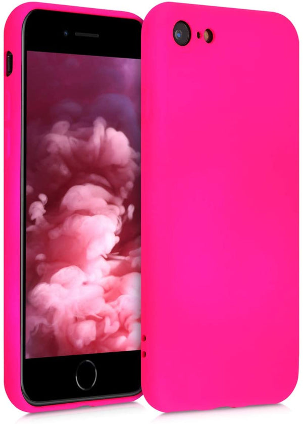 KW iPhone SE 2022 / SE 2020 / 7 / 8 Θήκη Σιλικόνης Rubberized TPU - Neon Pink - 49979.77