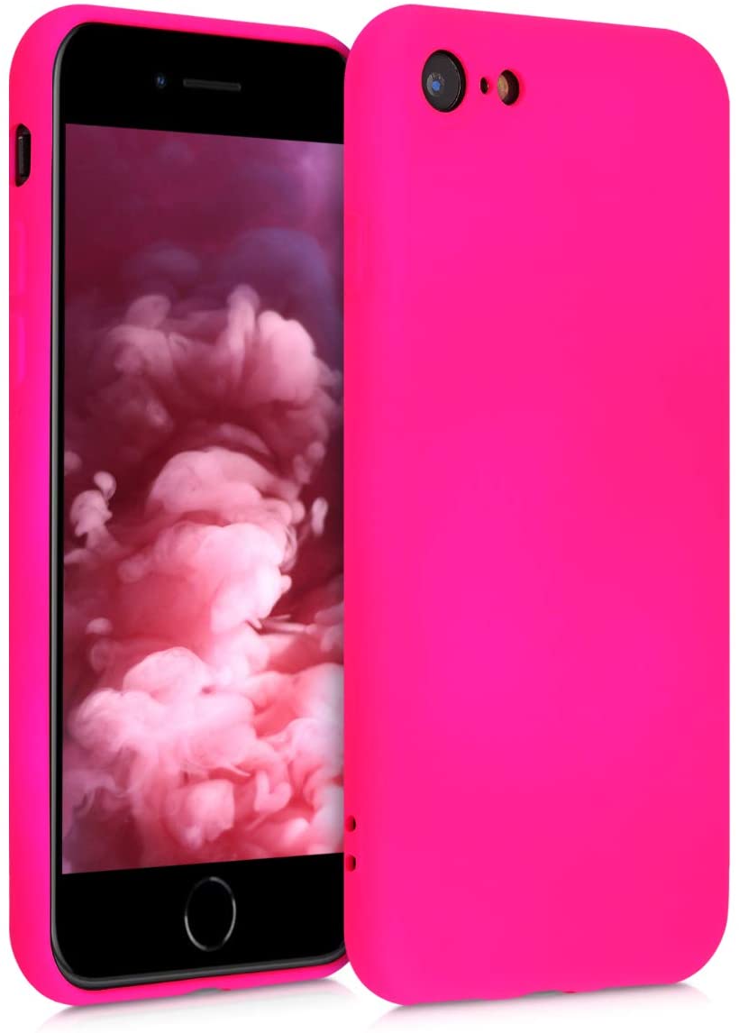 KW iPhone SE 2022 / SE 2020 / 7 / 8 Θήκη Σιλικόνης Rubberized TPU - Neon Pink - 49979.77