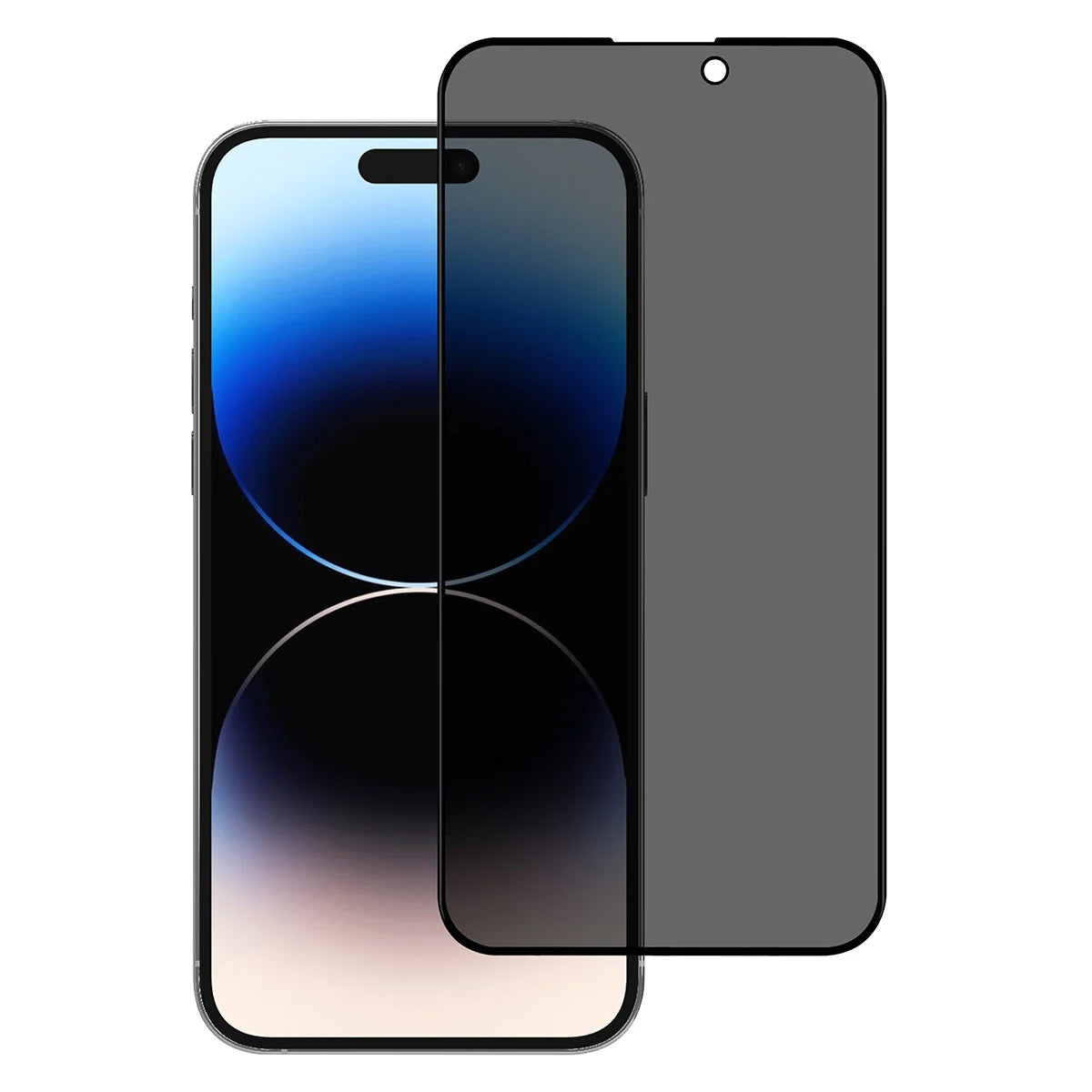 Tuniq iPhone 14 Pro Max - Privacy Προστασία Οθόνης - Full Screen Αντιχαρακτικό Γυαλί Tempered Glass - Μαύρο