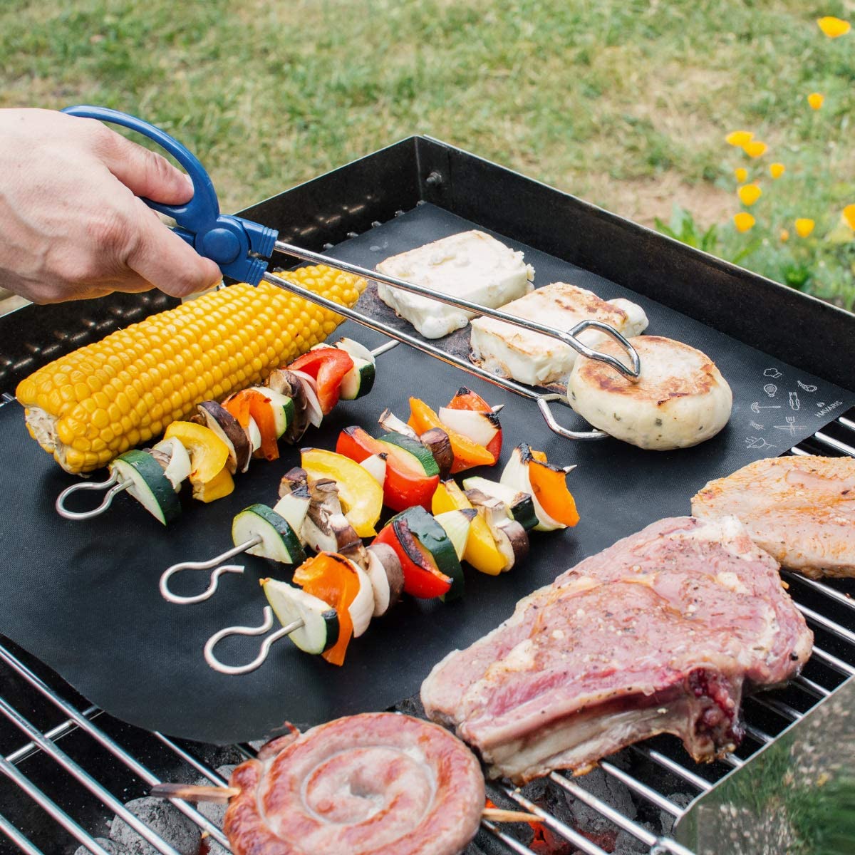 Navaris Non-Stick BBQ Grill Mat Σετ με 3 Αντικολλητικές Επιφάνειες Ψησίματος - 44053.01