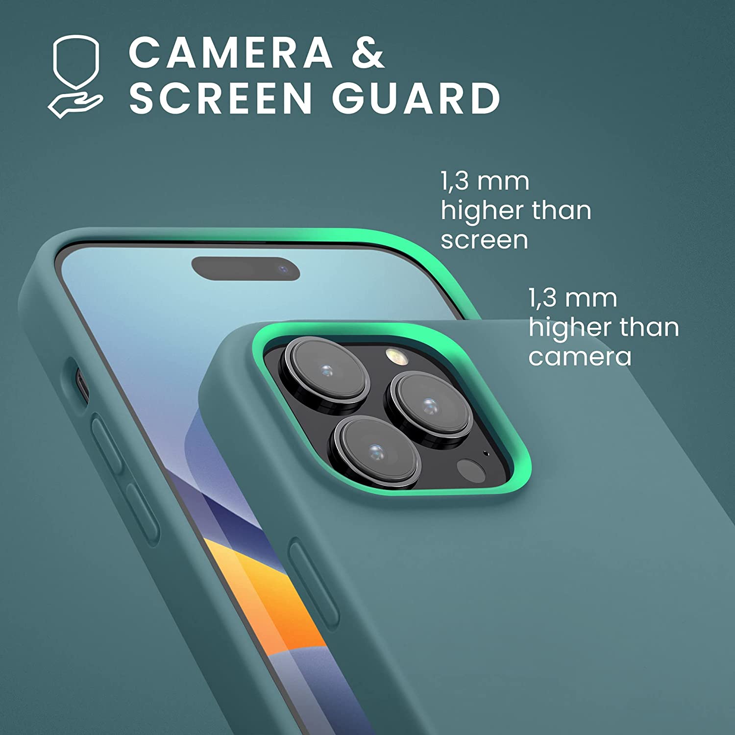 KW iPhone 14 Pro Max Θήκη Σιλικόνης Rubberized TPU - Arctic Night - 59074.207