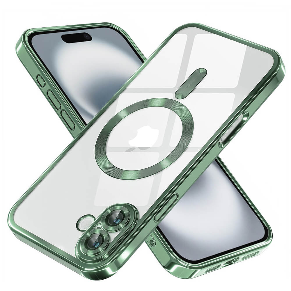 Techsuit iPhone 16 - Luxury Crystal MagSafe - Θήκη Σιλικόνης - Deep Green