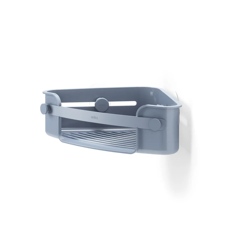 Umbra Flex Αυτοκόλλητο Επιτοίχιο Γωνιακό Ράφι Ντουζιέρας - Slate Blue