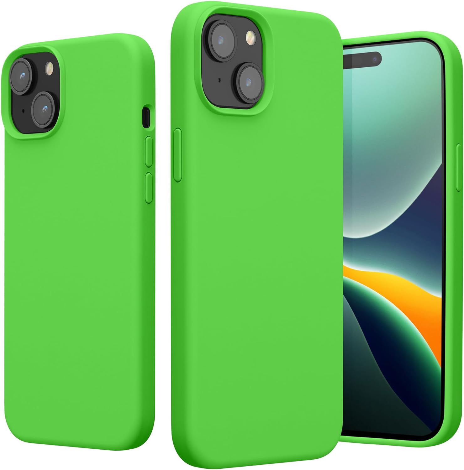 KW iPhone 15 Θήκη Σιλικόνης Rubberized TPU - Lime Green - 61953.159