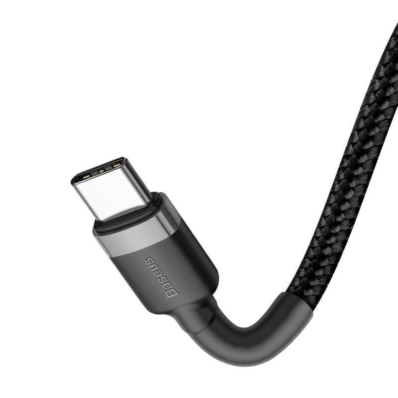 Baseus Cafule Cable Type-C 3A PD 2.0 Flash Charging - Καλώδιο Γρήγορης Φόρτισης Type-C to Type-C 2M - Black / Grey - CATKLF-HG1