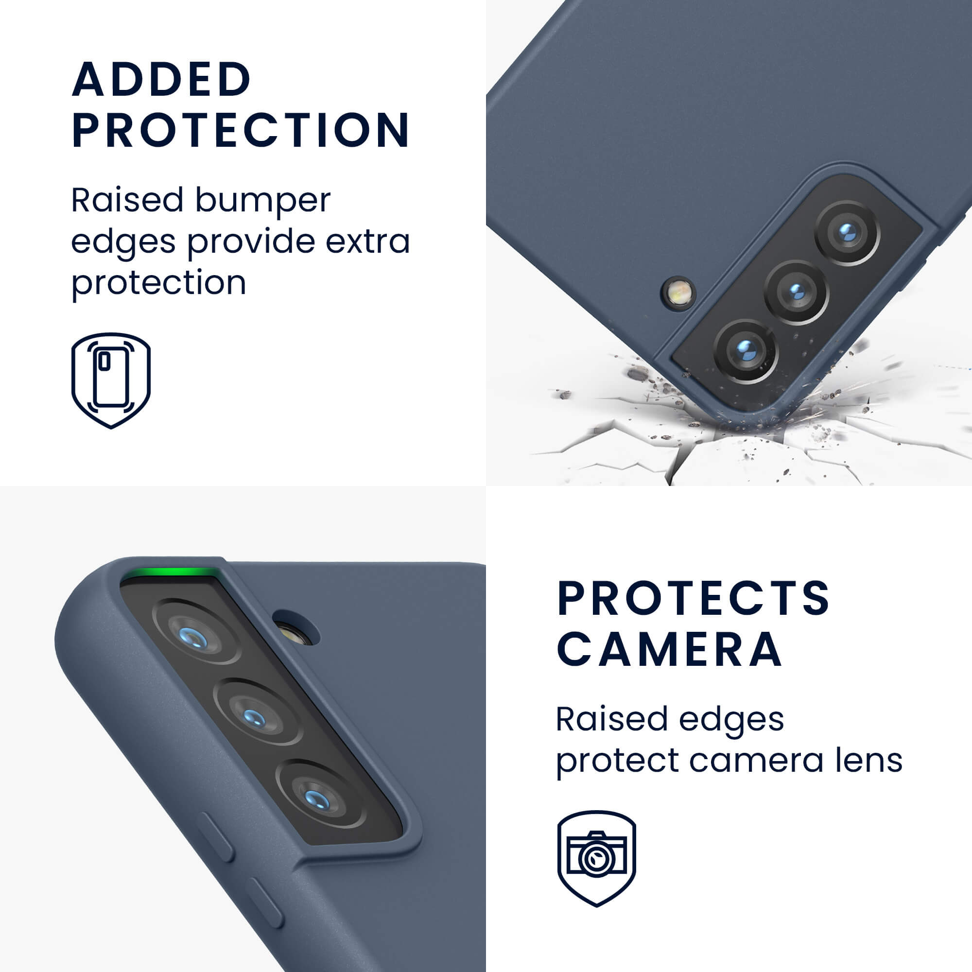 KW Samsung Galaxy S22 Θήκη Σιλικόνης Rubberized TPU - Slate Gray - 57568.202