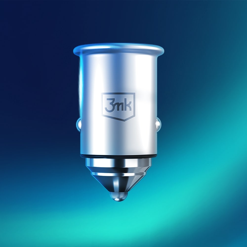 3MK Hyper Φορτιστής Αυτοκινήτου Γρήγορης Φόρτισης με 1 Θύρα USB και 1 Θύρα Type-C 45W - Grey