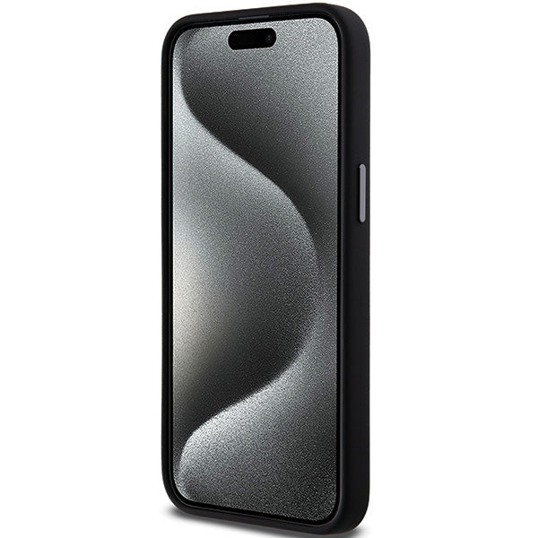 DKNY iPhone 15 Pro - Liquid Silicone Metal Logo - Σκληρή Θήκη με Πλαίσιο Σιλικόνης - Black