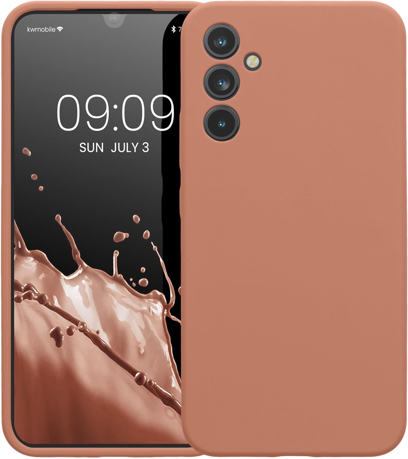 KW Samsung Galaxy A34 5G Θήκη Σιλικόνης Rubber TPU - Orange Clay - 60807.237