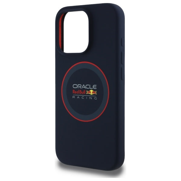 Red Bull iPhone 16 Pro Max - Silicone Red Ring - MagSafe Σκληρή Θήκη με Πλαίσιο Σιλικόνης - Navy - RBHMP16X24SIILVR