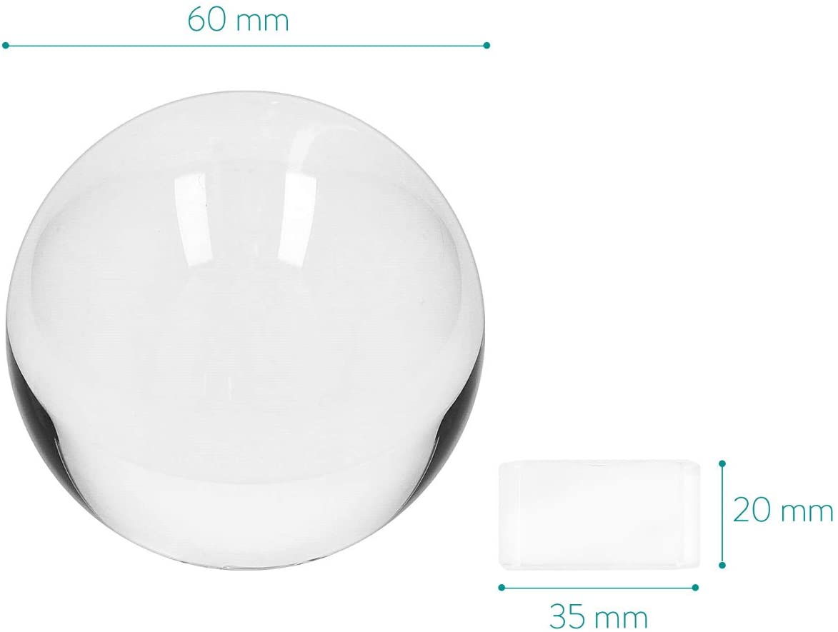 Navaris Glass Photo Ball Κρυστάλλινη Σφαίρα - 60mm - Clear - 42862