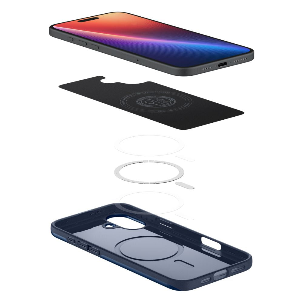 Spigen iPhone 16 Thin Fit Mag Θήκη με MagSafe - Navy Blue