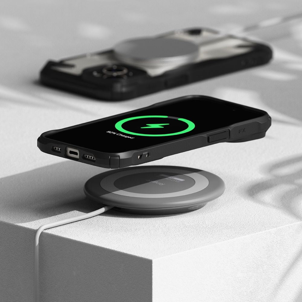 Ringke iPhone 15 Fusion X Σκληρή Θήκη με Πλαίσιο Σιλικόνης - Black - Διάφανη