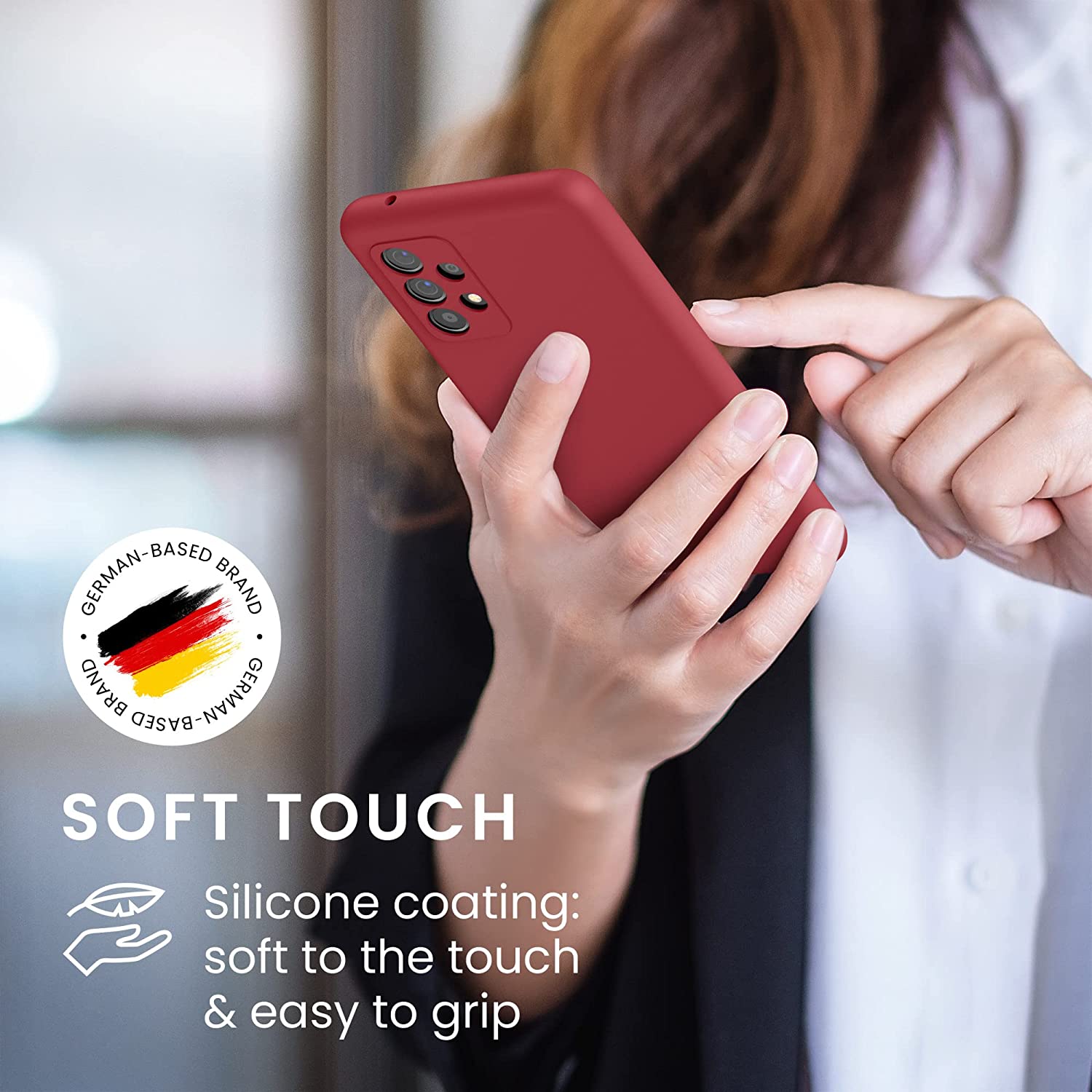 KW Samsung Galaxy A52 / A52 5G / A52s 5G Θήκη Σιλικόνης Rubber TPU - Classic Red - 54347.208