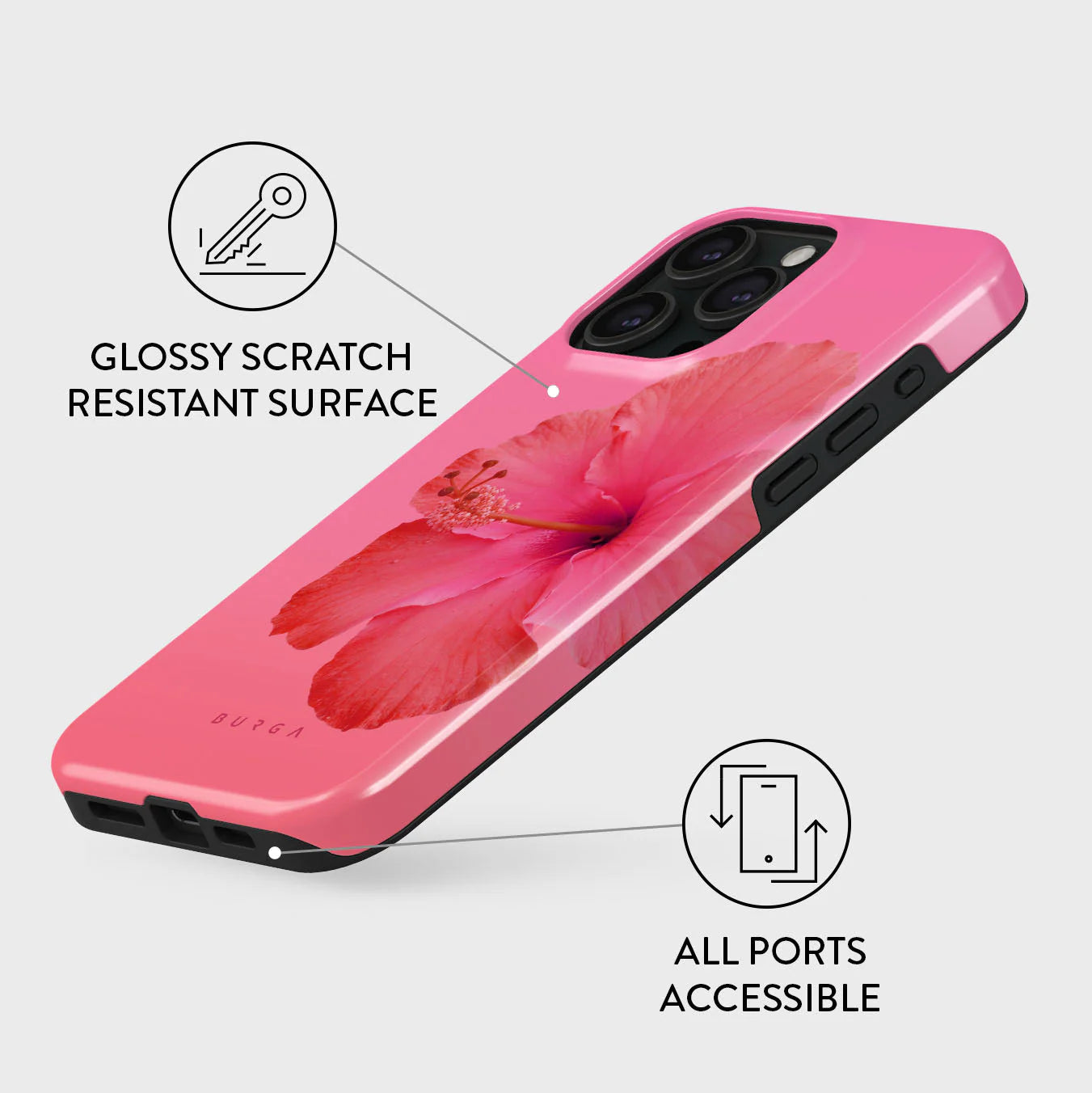 Burga iPhone 15 Pro Fashion Tough MagSafe Σκληρή Θήκη με MagSafe - Island Girl