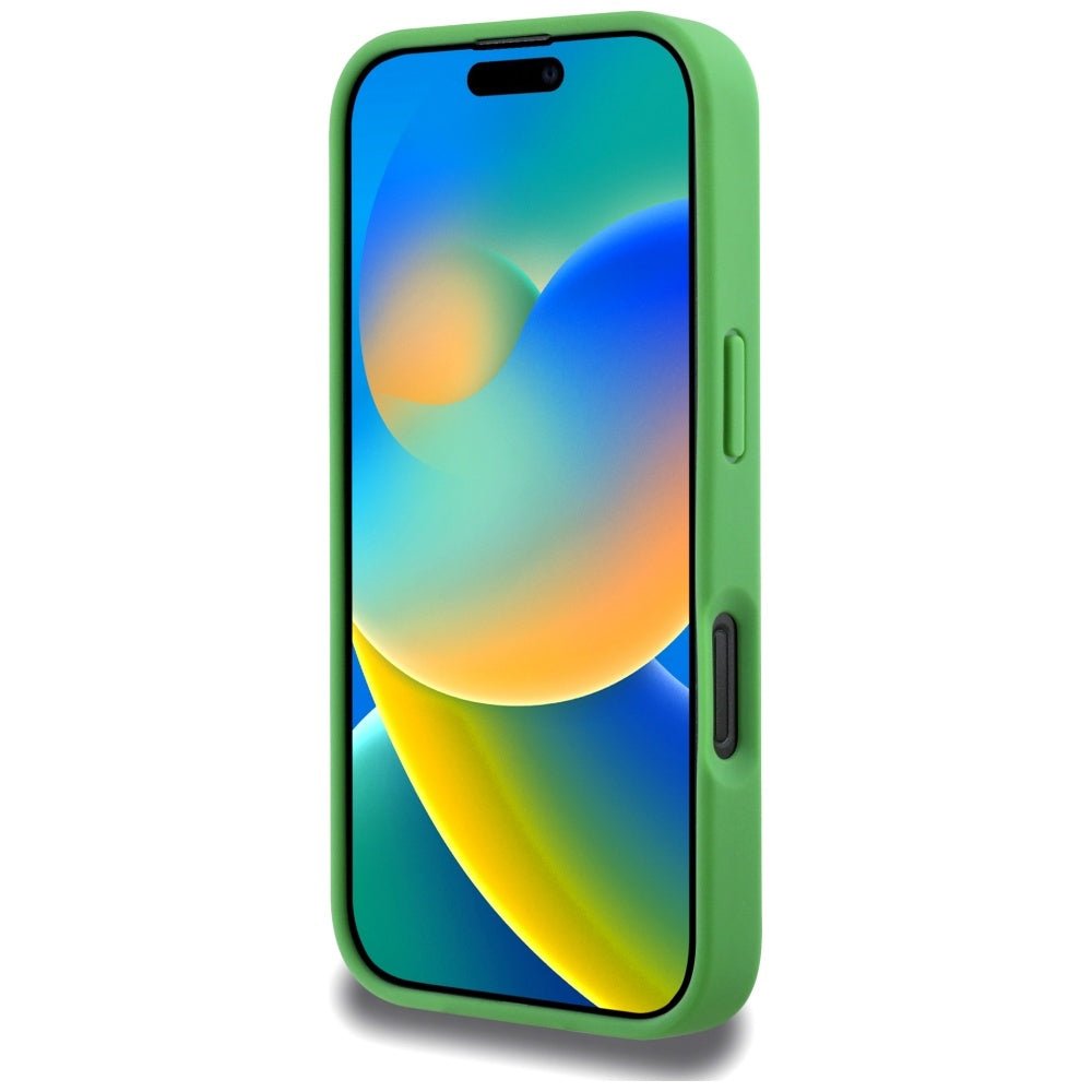 Lacoste iPhone 16 Pro Max - Σκληρή Θήκη με Πλαίσιο Σιλικόνης και Λουράκι - Iconic Petit Pique Crossbody Cord MagSafe - Green
