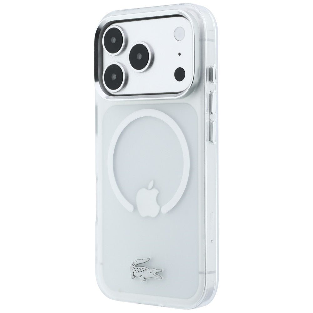 Lacoste iPhone 17 Pro / iPhone 18 Pro - Σκληρή Θήκη με Πλαίσιο Σιλικόνης - IML Frosted MagSafe - Clear