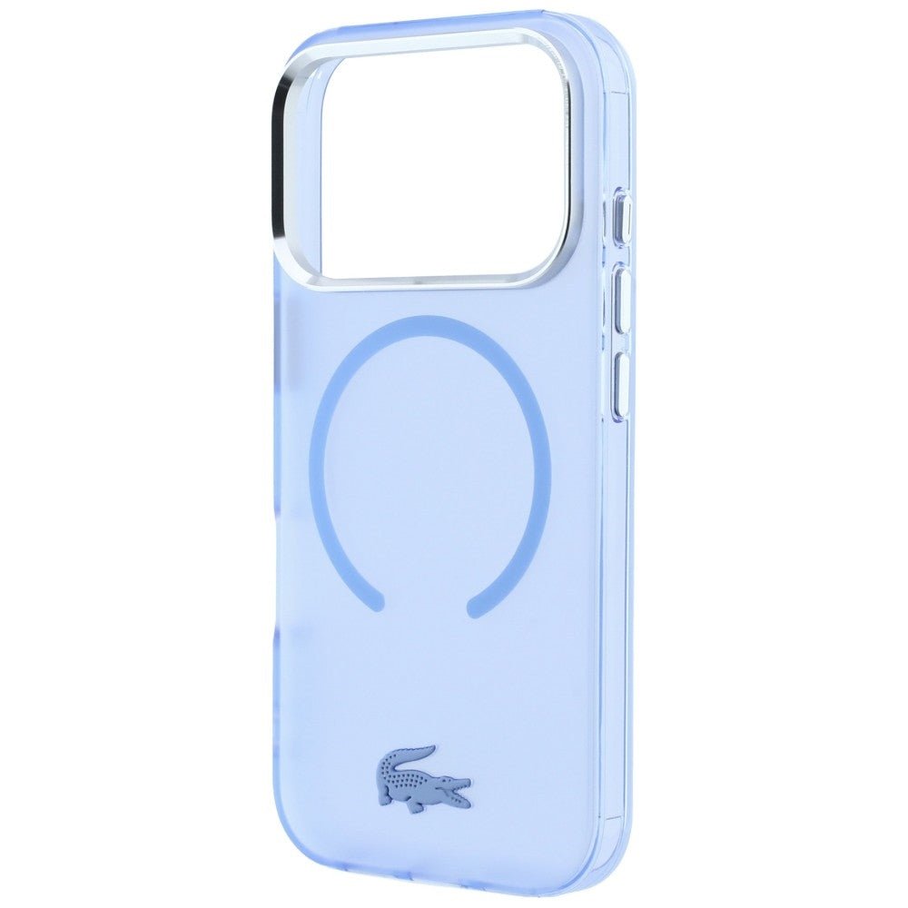 Lacoste iPhone 17 Pro Max / iPhone 18 Pro Max - Σκληρή Θήκη με Πλαίσιο Σιλικόνης - IML Frosted MagSafe - Blue