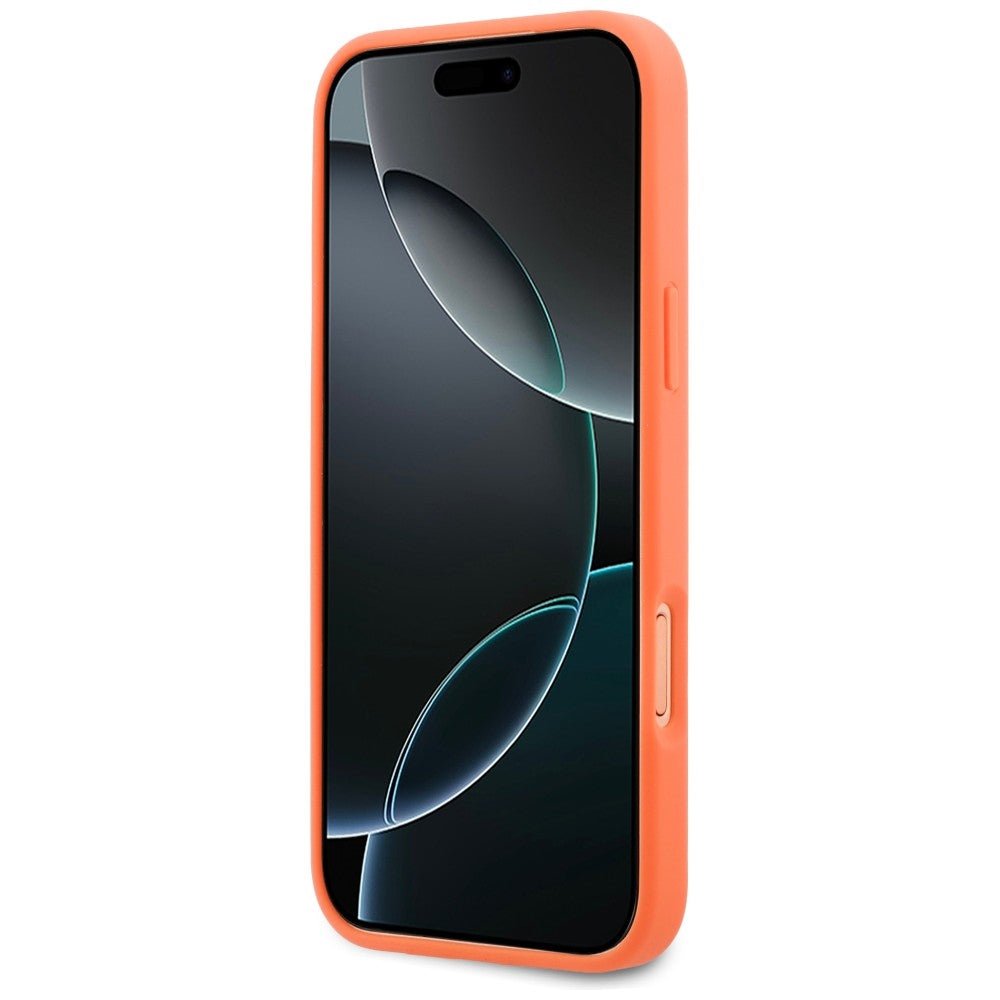 Lacoste iPhone 17 Pro Max - Σκληρή Θήκη με Πλαίσιο Σιλικόνης - Petit Pique Lacquer Logo MagSafe - Οrange