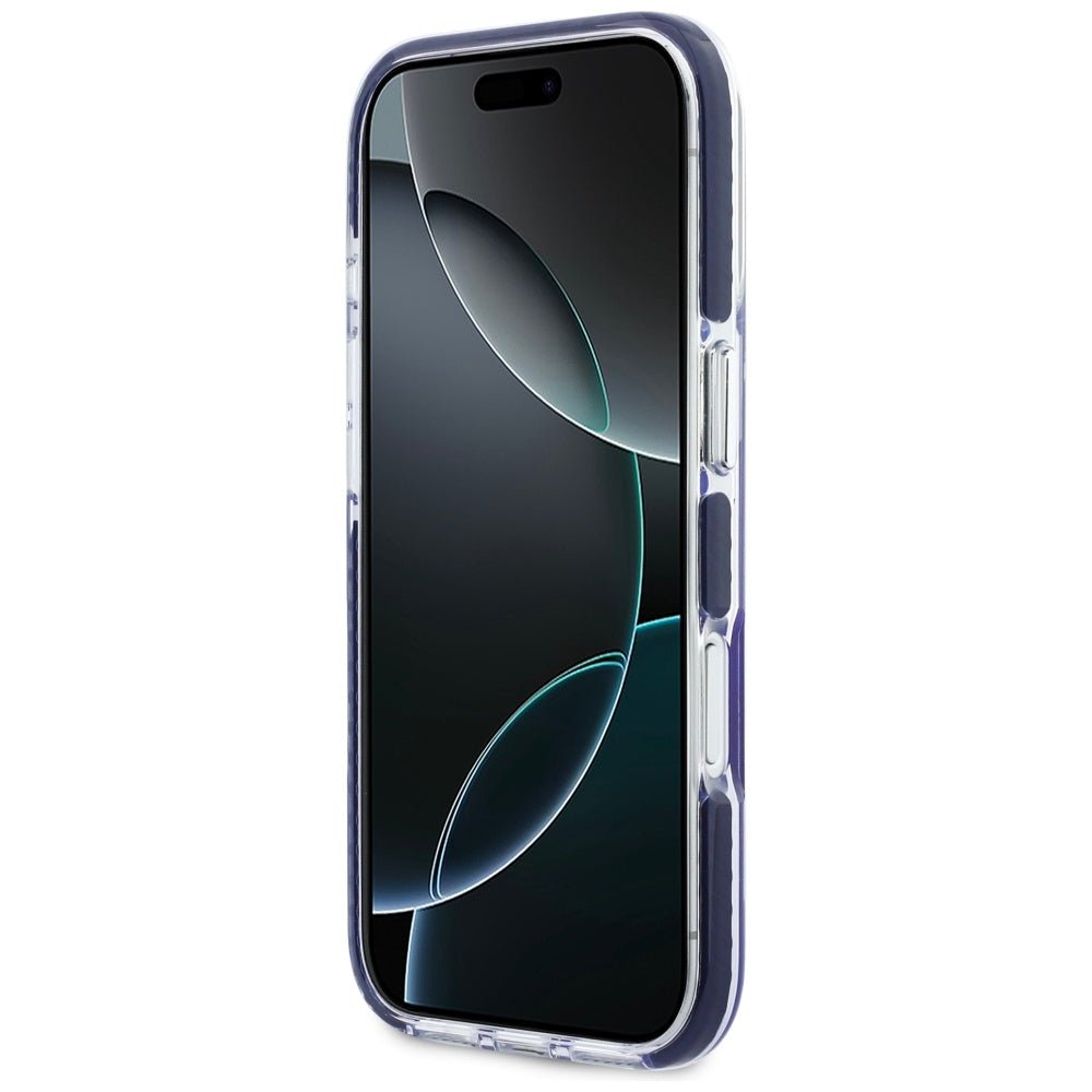 Lacoste iPhone 17 Pro Max - Σκληρή Θήκη με Πλαίσιο Σιλικόνης - Shockproof Transparent Frosted MagSafe - Marine