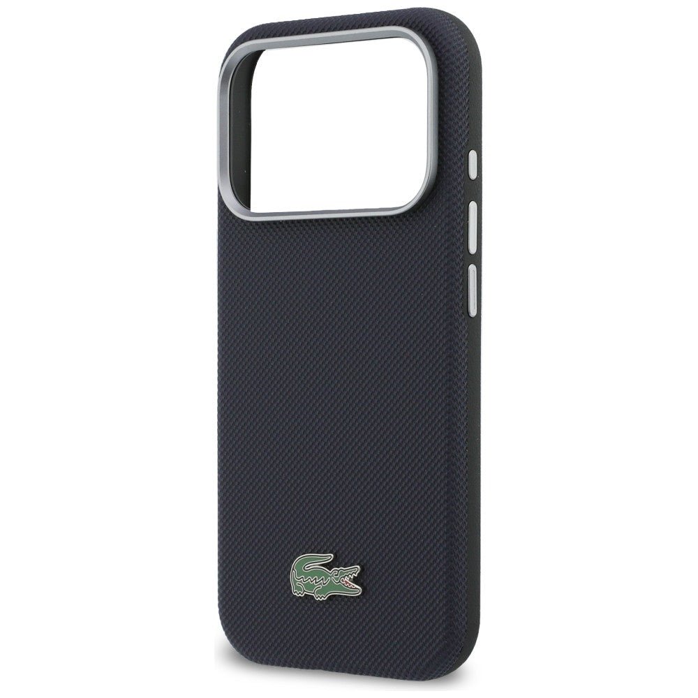 Lacoste iPhone 17 Pro - Σκληρή Θήκη με Πλαίσιο Σιλικόνης - Semi Wrap Petit Pique MagSafe - Navy Blue