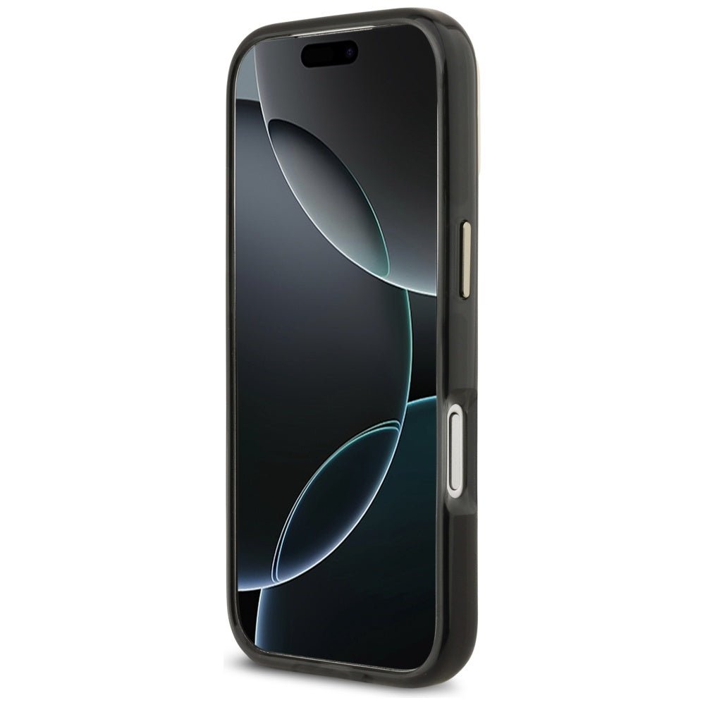 Lacoste iPhone 17 Pro - Σκληρή Θήκη με Πλαίσιο Σιλικόνης - Shockproof Transparent Frosted Gold Logo MagSafe - Black