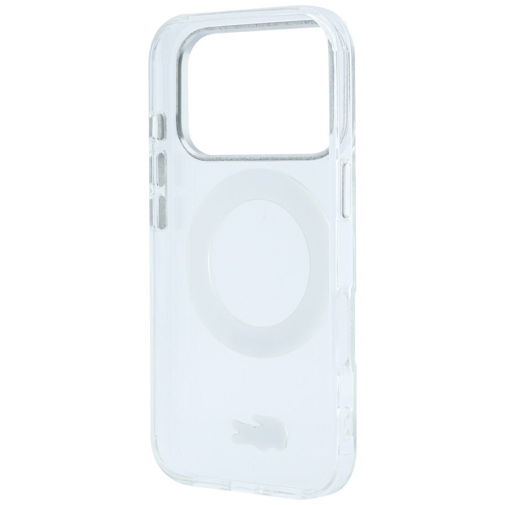 Lacoste iPhone 18 Pro Max / iPhone 17 Pro Max - Σκληρή Θήκη με Πλαίσιο Σιλικόνης και Δαχτυλίδι Συγκράτησης MagSafe - IML Glossy Finish with Ring Stand - Clear