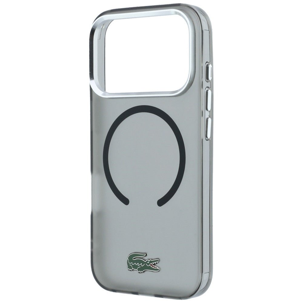 Lacoste iPhone 18 Pro Max / iPhone 17 Pro Max - Σκληρή Θήκη με Πλαίσιο Σιλικόνης MagSafe - IML Frosted Laquer Logo - Black