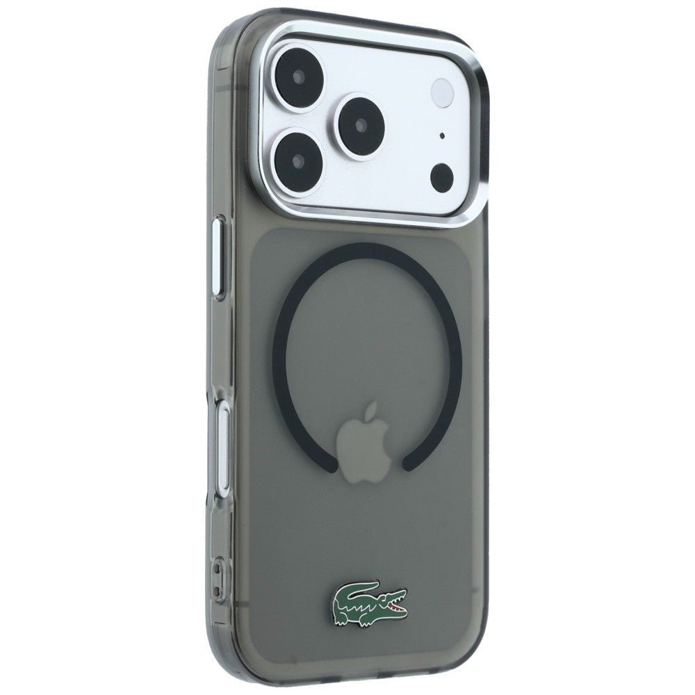 Lacoste iPhone 18 Pro Max / iPhone 17 Pro Max - Σκληρή Θήκη με Πλαίσιο Σιλικόνης MagSafe - IML Frosted Laquer Logo - Black
