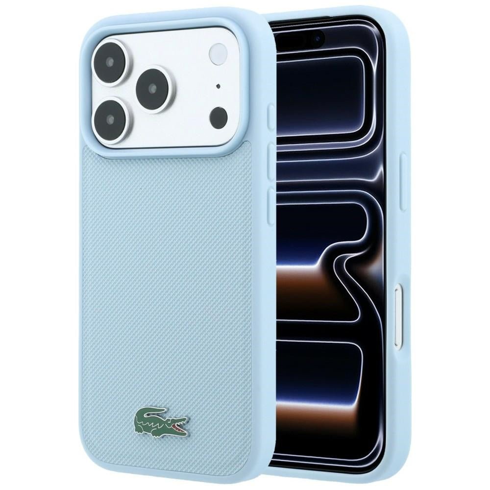 Lacoste iPhone 18 Pro Max / iPhone 17 Pro Max - Σκληρή Θήκη με Πλαίσιο Σιλικόνης MagSafe - Petit Pique Lacquer Logo - Blue