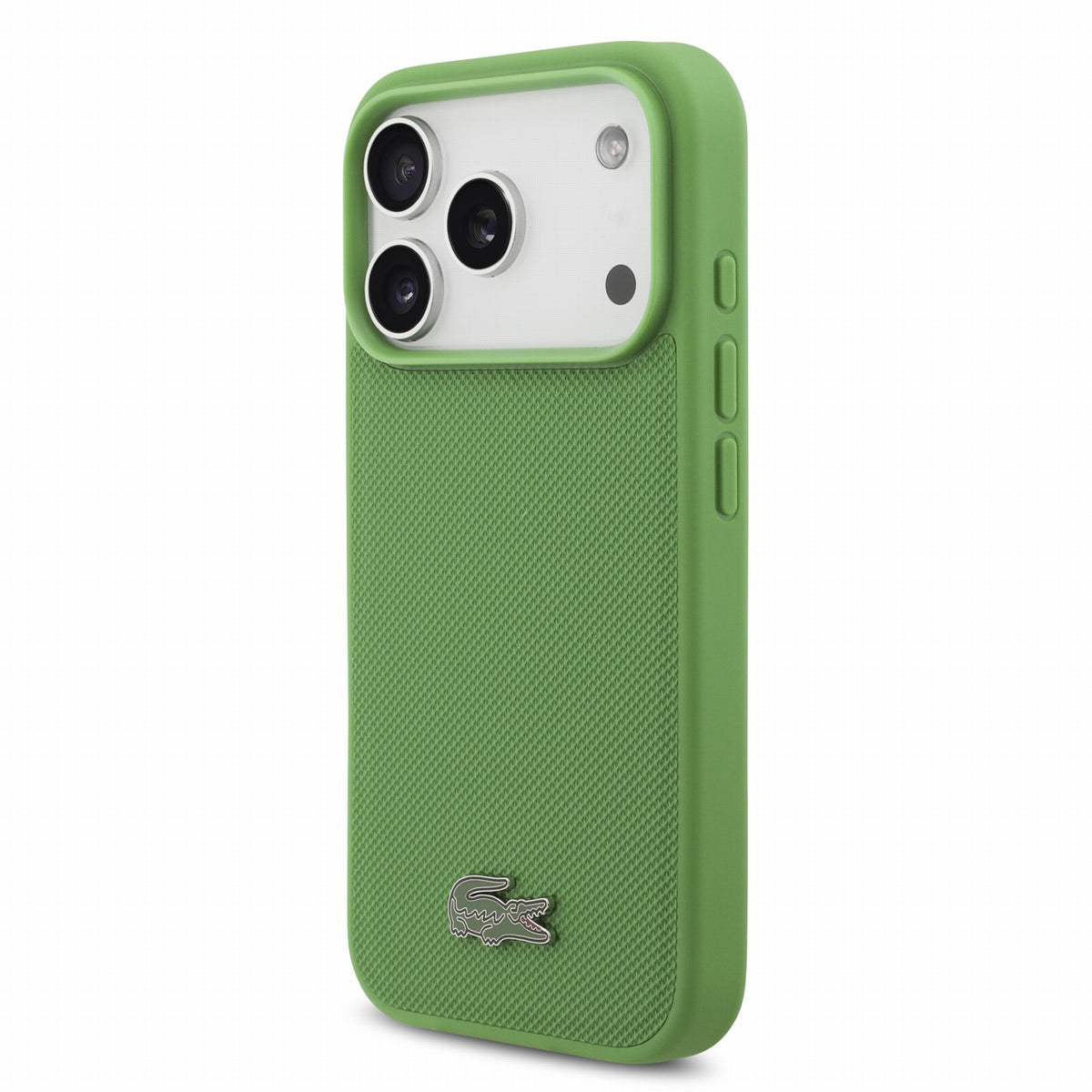 Lacoste iPhone 17 Pro / iPhone 18 Pro - Σκληρή Θήκη με Πλαίσιο Σιλικόνης - PVC Iconic Petit Pique Metal Logo MagSafe - Estragon