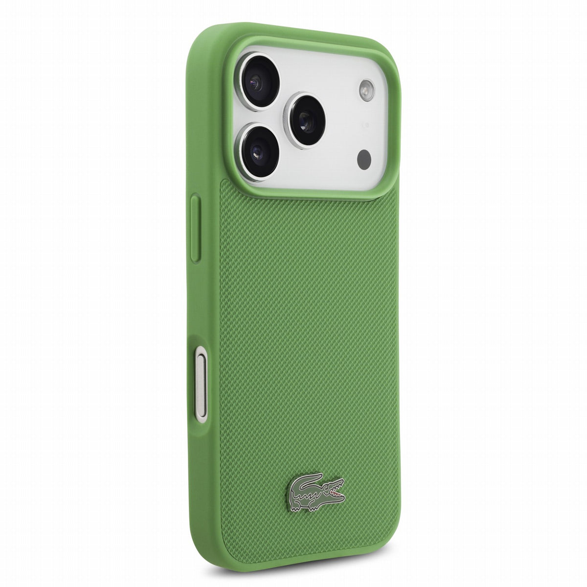Lacoste iPhone 17 Pro / iPhone 18 Pro - Σκληρή Θήκη με Πλαίσιο Σιλικόνης - PVC Iconic Petit Pique Metal Logo MagSafe - Estragon