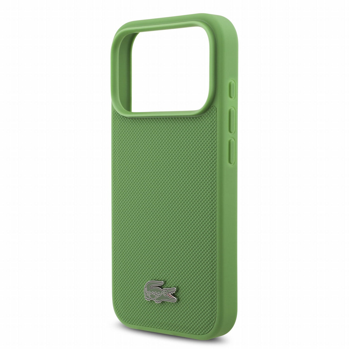 Lacoste iPhone 17 Pro / iPhone 18 Pro - Σκληρή Θήκη με Πλαίσιο Σιλικόνης - PVC Iconic Petit Pique Metal Logo MagSafe - Estragon