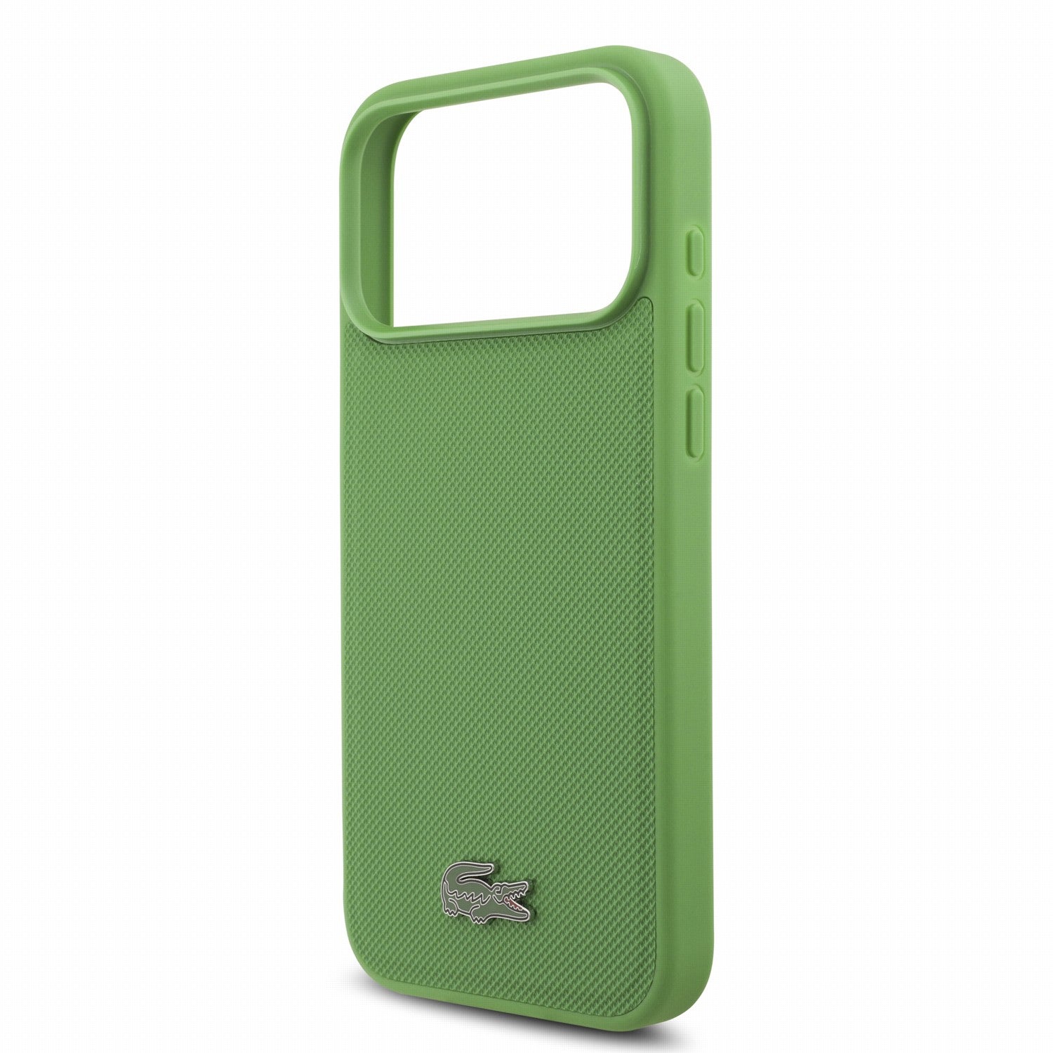 Lacoste iPhone 17 Pro Max / iPhone 18 Pro Max - Σκληρή Θήκη με Πλαίσιο Σιλικόνης - PVC Iconic Petit Pique Metal Logo MagSafe - Estragon