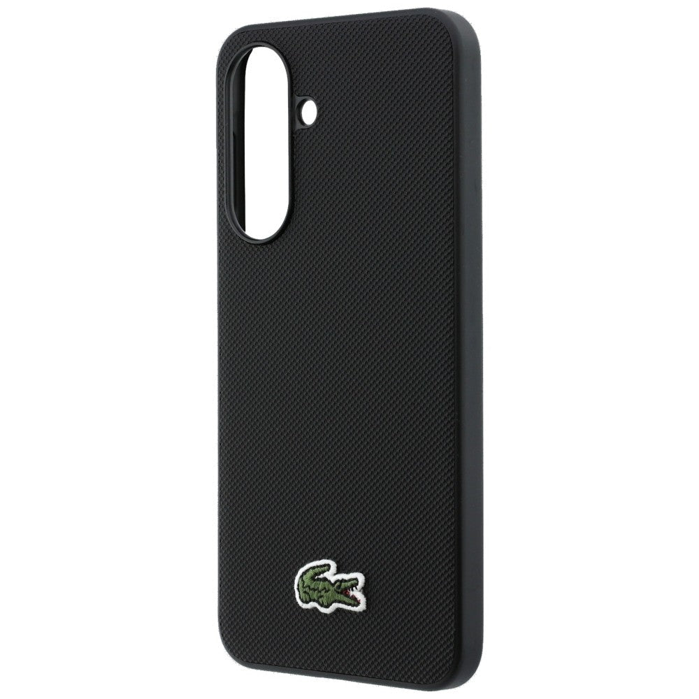 Lacoste Samsung Galaxy A37 5G - Σκληρή Θήκη με Πλαίσιο Σιλικόνης - Iconic Petit Pique Woven Logo - Black