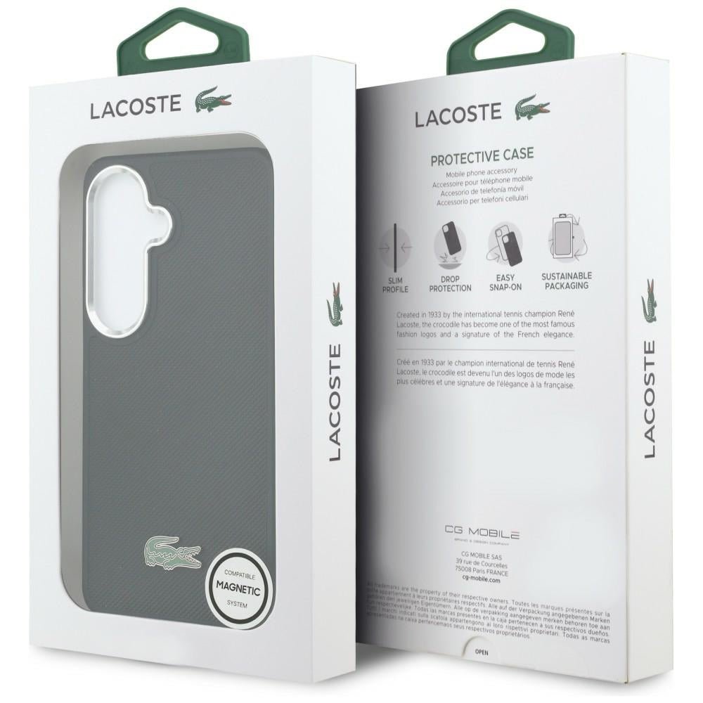 Lacoste Samsung Galaxy S26 Plus - Σκληρή Θήκη με Πλαίσιο Σιλικόνης - Full Wrap Petit Pique MagSafe - Black