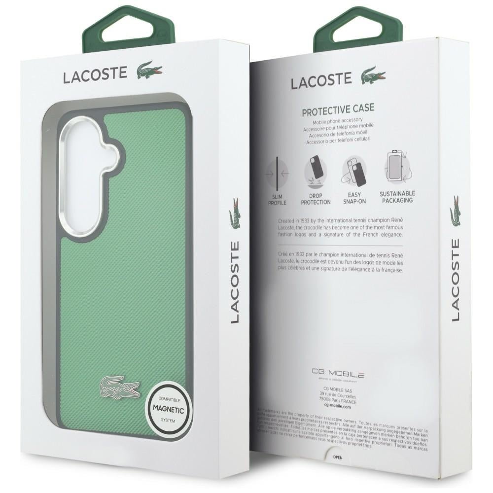 Lacoste Samsung Galaxy S26 - Σκληρή Θήκη με Πλαίσιο Σιλικόνης - Full Wrap Petit Pique MagSafe - Green