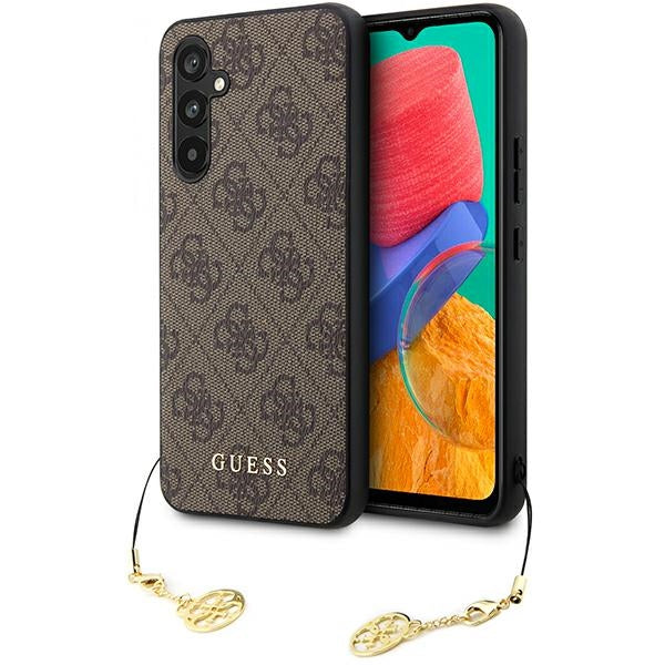 Guess Samsung Galaxy A54 5G - 4G Charms Collection Θήκη με Επένδυση Συνθετικού Δέρματος - Brown - GUHCSA54GF4GBR