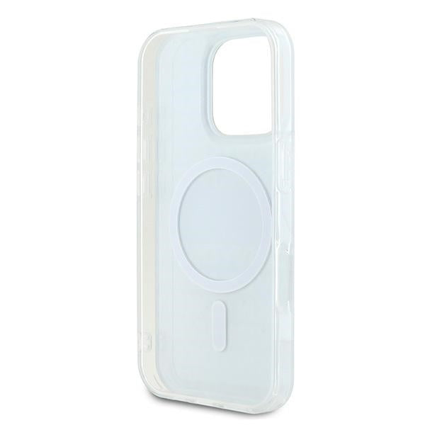 DKNY iPhone 16 Pro Max - Repeat Texture Pattern With Stripe - Σκληρή Θήκη με Πλαίσιο Σιλικόνης - Black